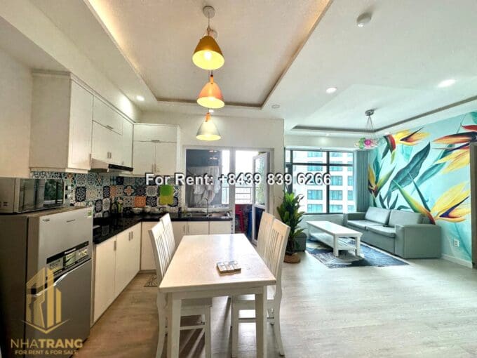 muong thanh oceanus – 2 br corner apartment for rent in the north area a307