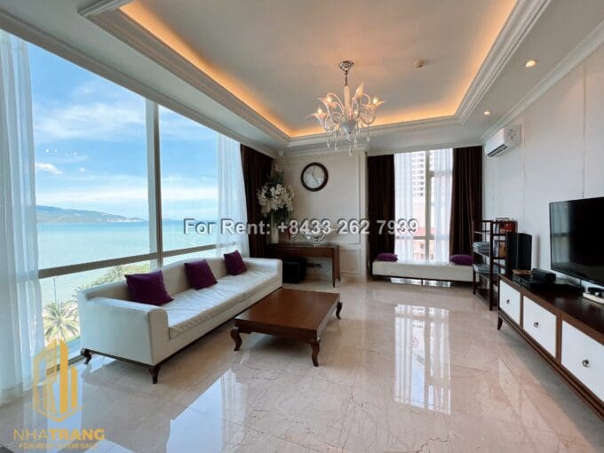 Nha Trang Center – 3BRs Nice Apartment with Seaside City view for Rent in the Tourist area – A736
