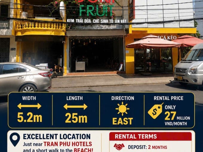 Commercial space for lease on Pasteur street in Nha Trang – C141